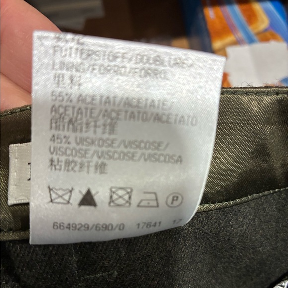[18] Hauber Virgin Wool Trousers Dark Olive | EU 48 / US 18 | New With Tags - Picture 6 of 9